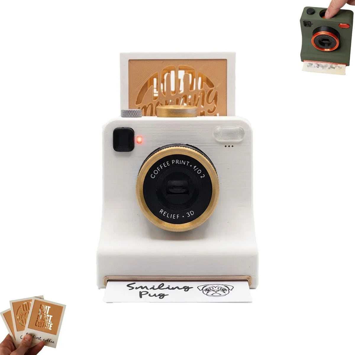 Latte Art Stencil Press Manual Powder Release Reusable Cards