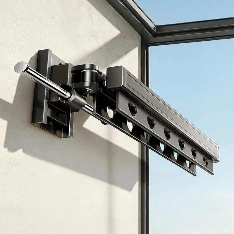 Laundry Drying Rod Aluminum Extendable Fold-Away