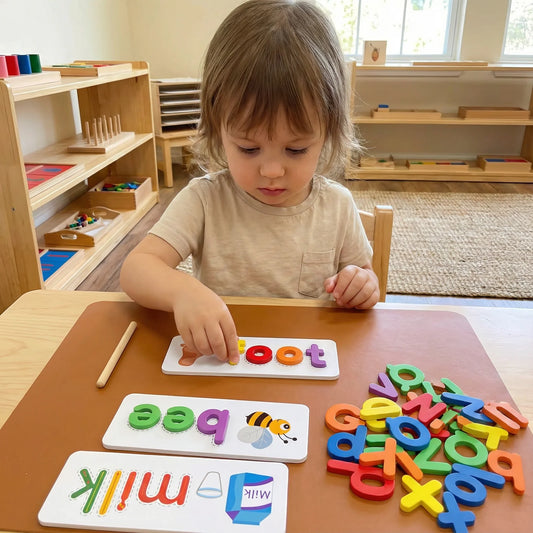Letter Matching Game Montessori Letter Pieces & Picture Cards