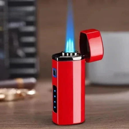 Lighter Windproof Triple-Jet USB Rechargeable