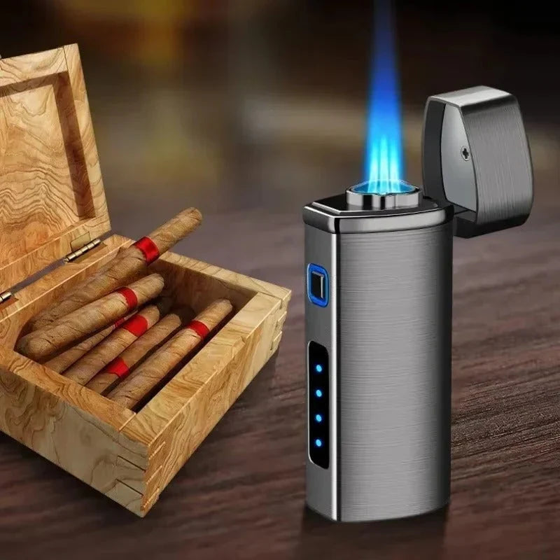 Lighter Windproof Triple-Jet USB Rechargeable