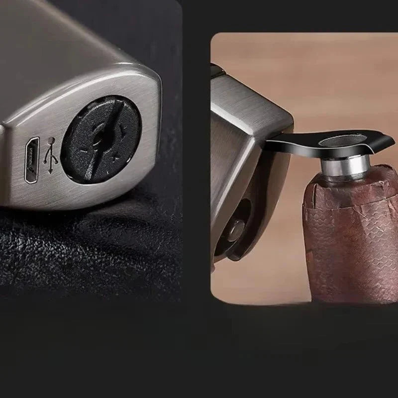 Lighter Windproof Triple-Jet USB Rechargeable