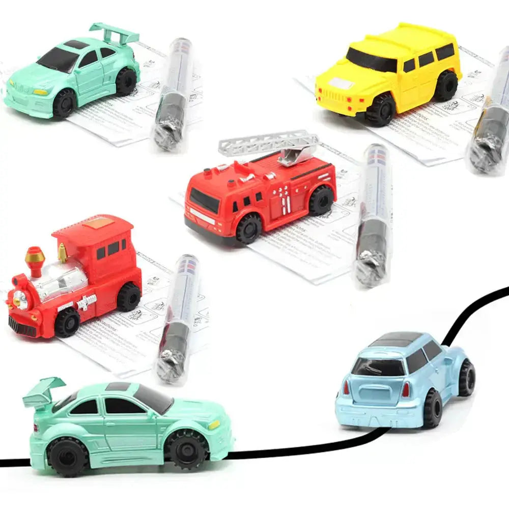 Line-Following Toy Car Induction Sensor Screen-Free Includes Pen