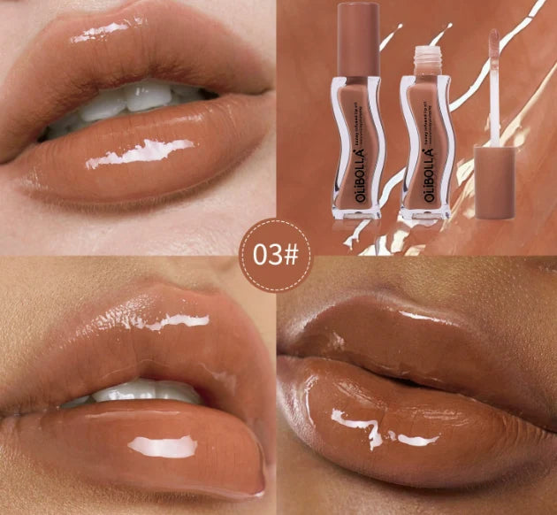 Lip Oil Gloss Hydrating Mirror Shine Ice Cream Flavor