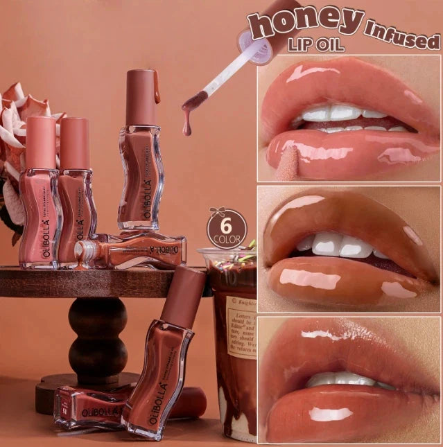 Lip Oil Gloss Hydrating Mirror Shine Ice Cream Flavor