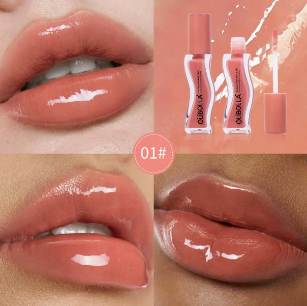 Lip Oil Gloss Hydrating Mirror Shine Ice Cream Flavor