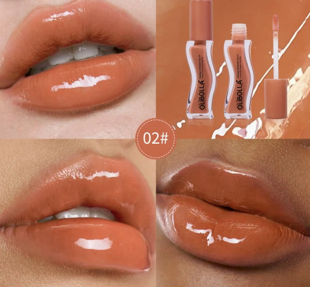 Lip Oil Gloss Hydrating Mirror Shine Ice Cream Flavor
