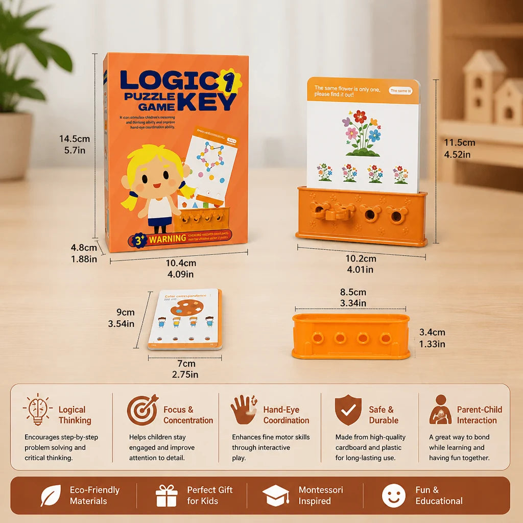 Lock And Key Puzzle Game Colorful Portable Design