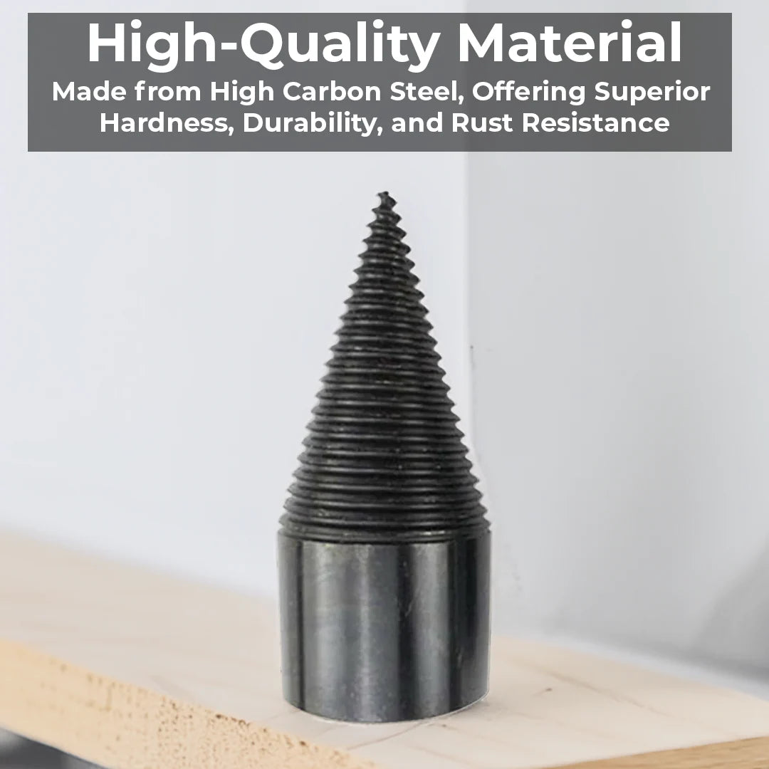Log Splitting Drill Bit High-Carbon Steel 3 Interchangeable Shanks