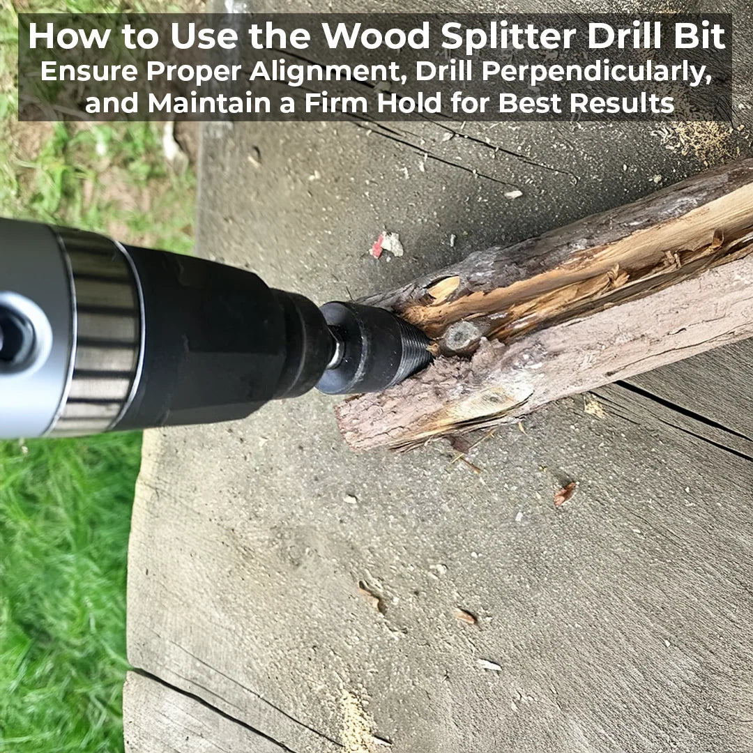 Log Splitting Drill Bit High-Carbon Steel 3 Interchangeable Shanks