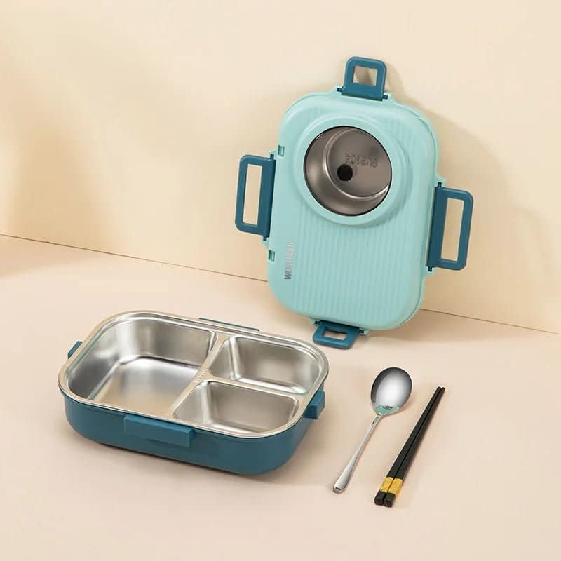 Lunch Box Leak-Proof Lid 3 Compartments Stainless Steel