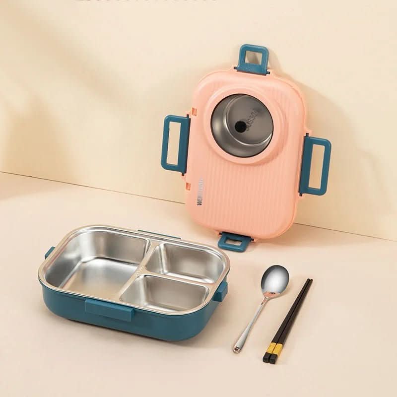 Lunch Box Leak-Proof Lid 3 Compartments Stainless Steel