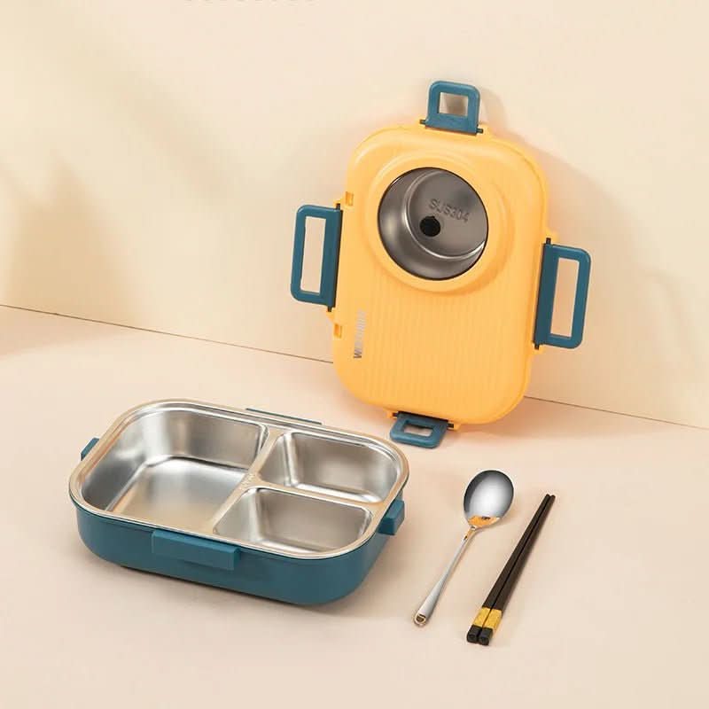 Lunch Box Leak-Proof Lid 3 Compartments Stainless Steel