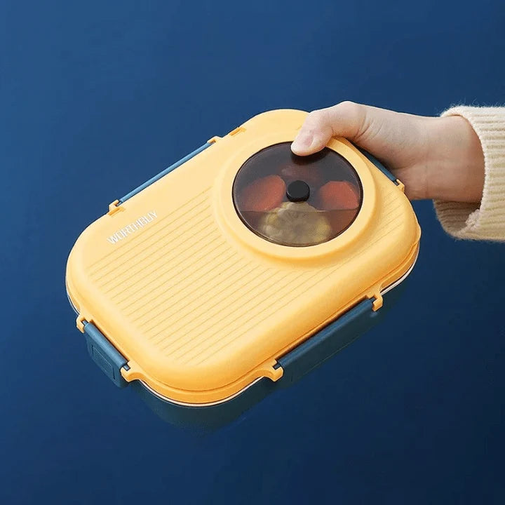 Lunch Box Leak-Proof Lid 3 Compartments Stainless Steel