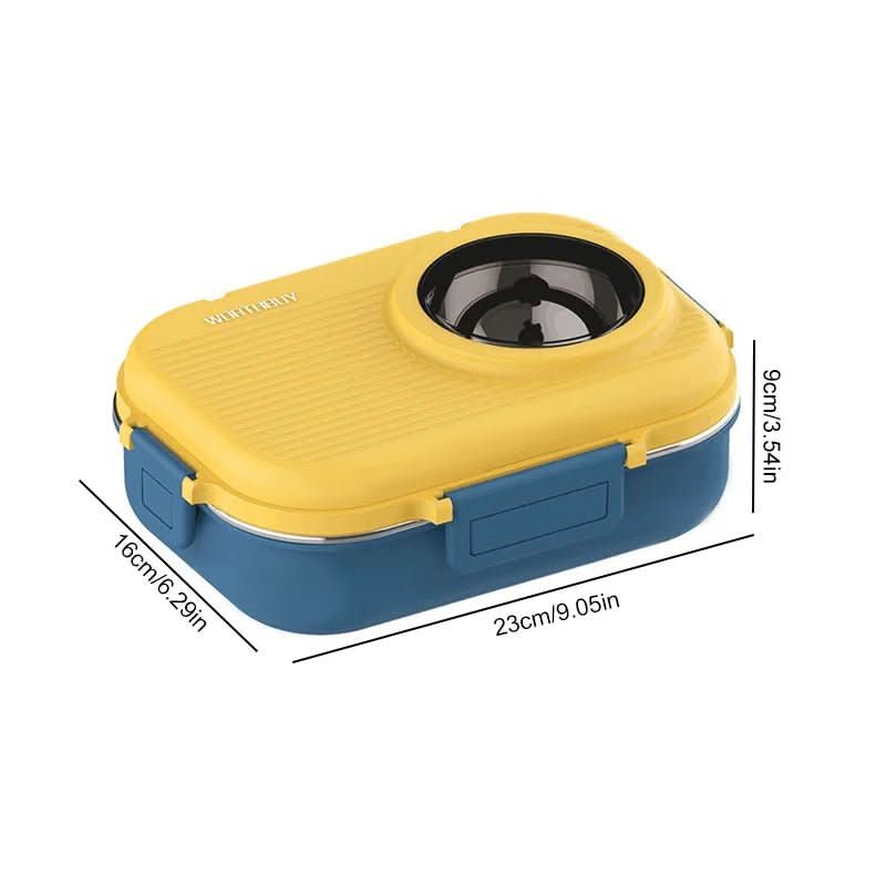 Lunch Box Leak-Proof Lid 3 Compartments Stainless Steel