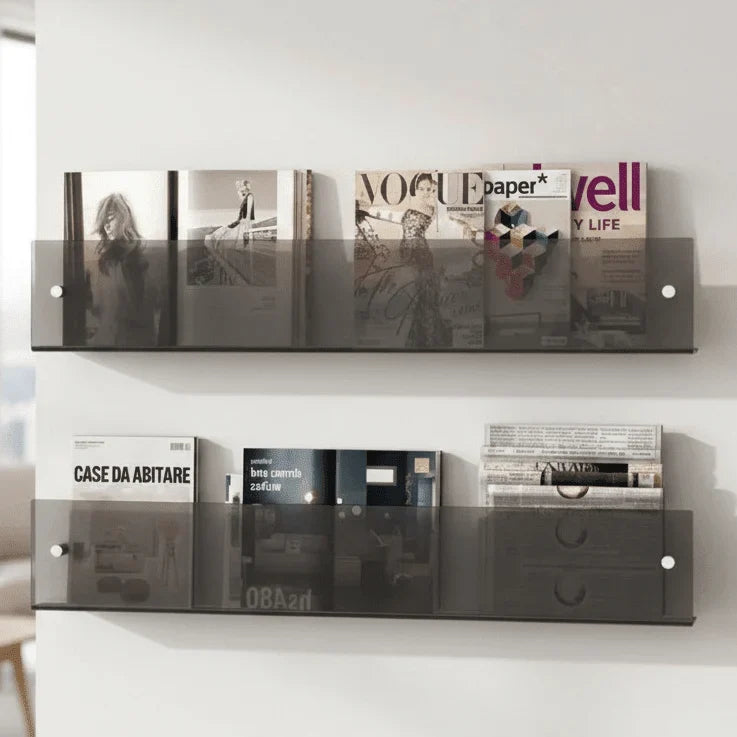 Magazine Wall Holder Acrylic Space-Saving Display