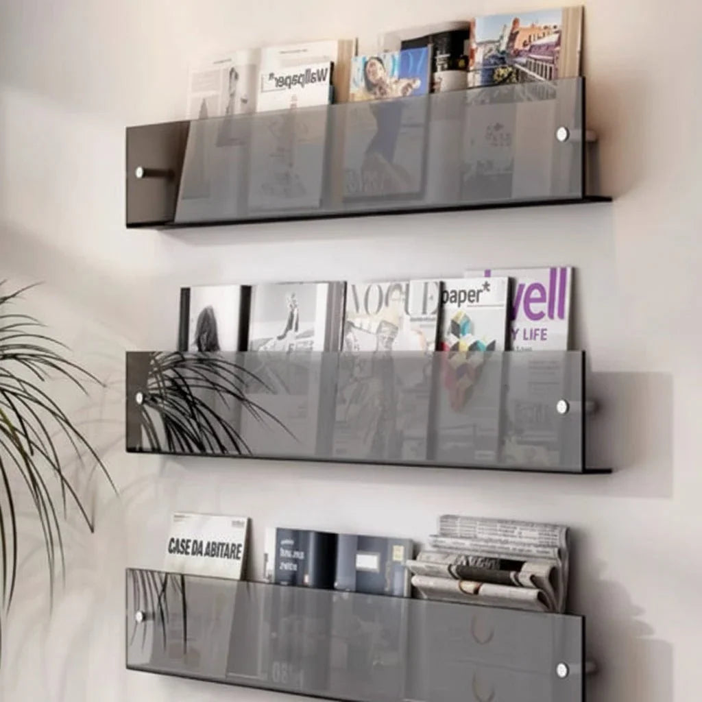 Magazine Wall Holder Acrylic Space-Saving Display