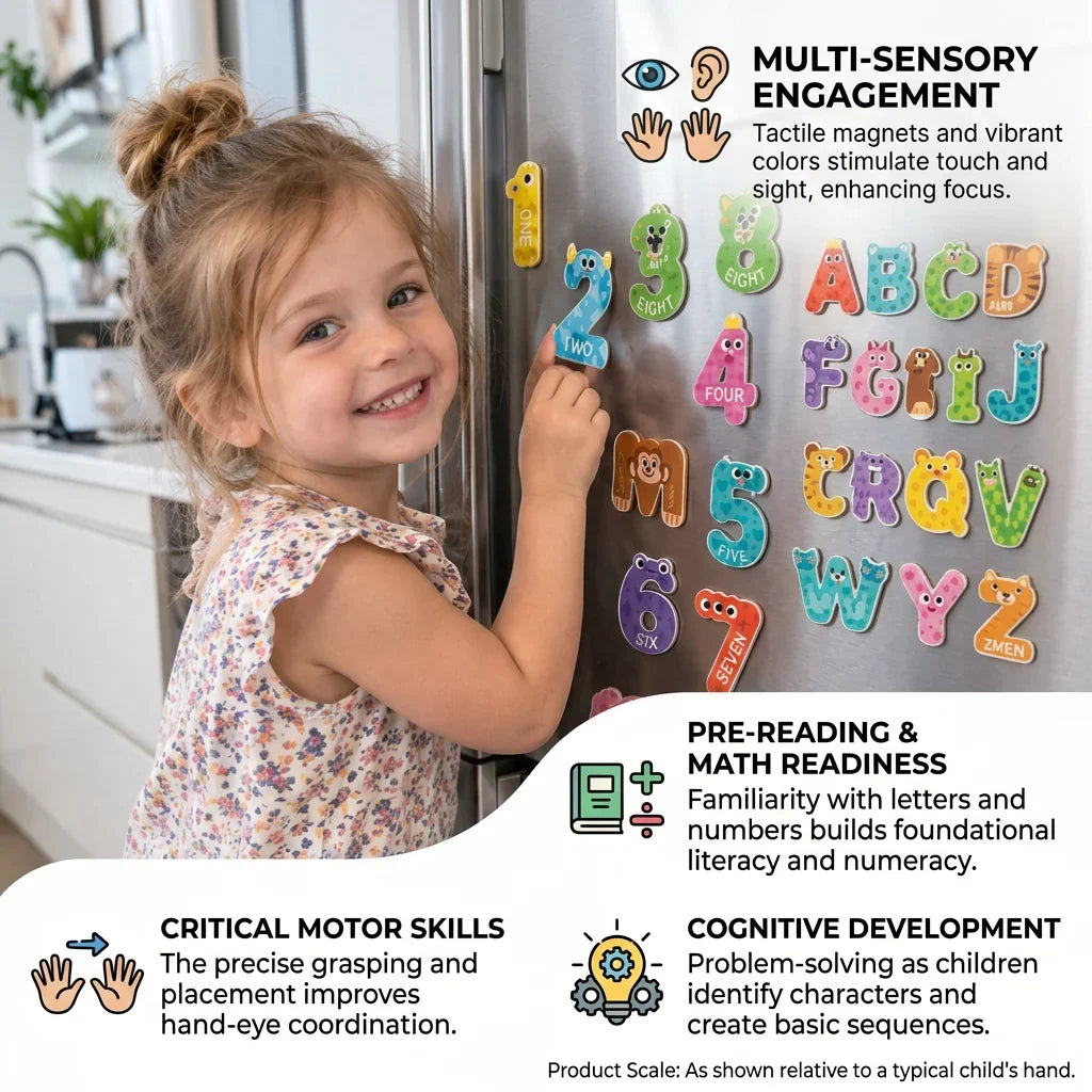 Magnetic Alphabet & Number Set Animal Designs