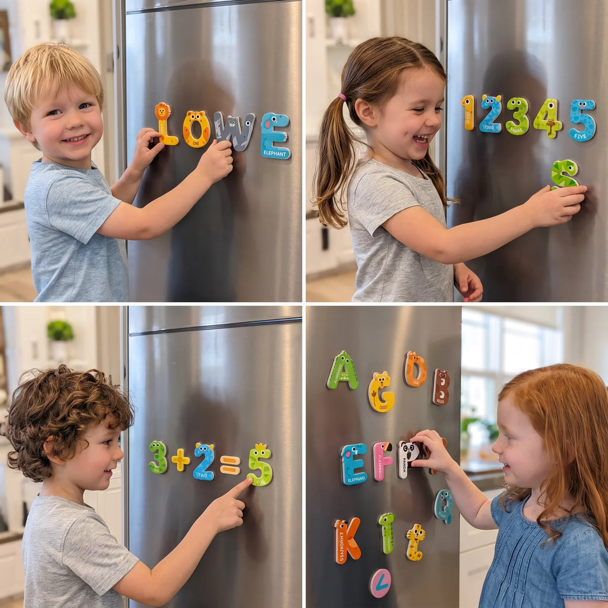 Magnetic Alphabet & Number Set Animal Designs