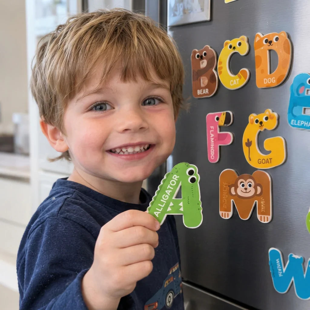 Magnetic Alphabet & Number Set Animal Designs
