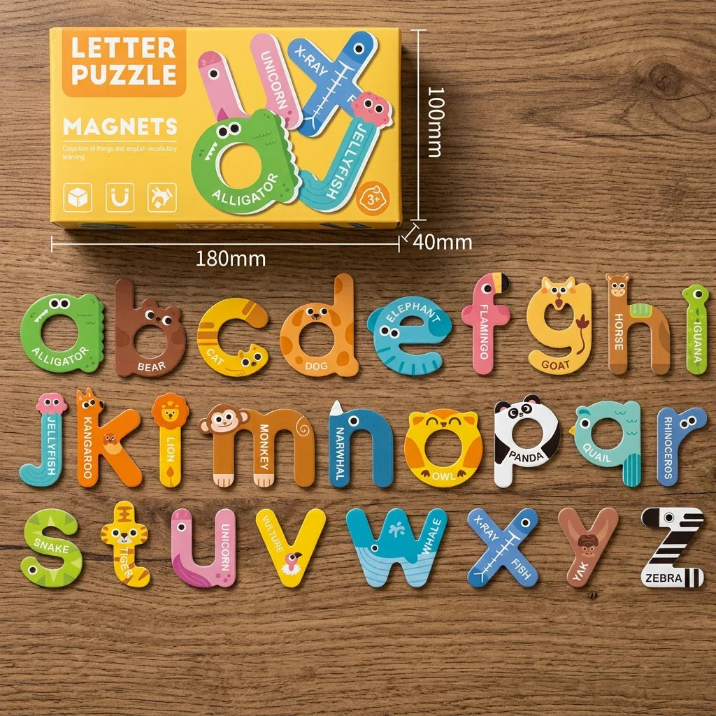 Magnetic Alphabet & Number Set Animal Designs