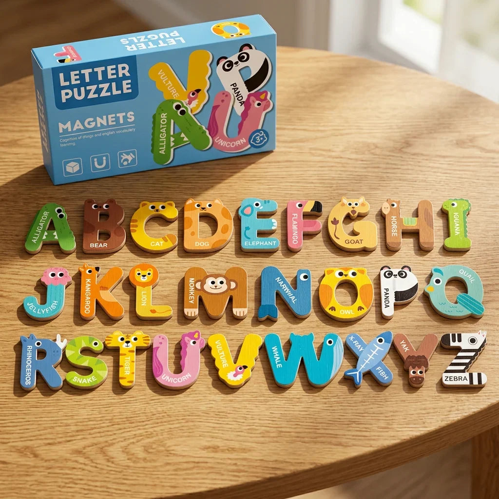 Magnetic Alphabet & Number Set Animal Designs