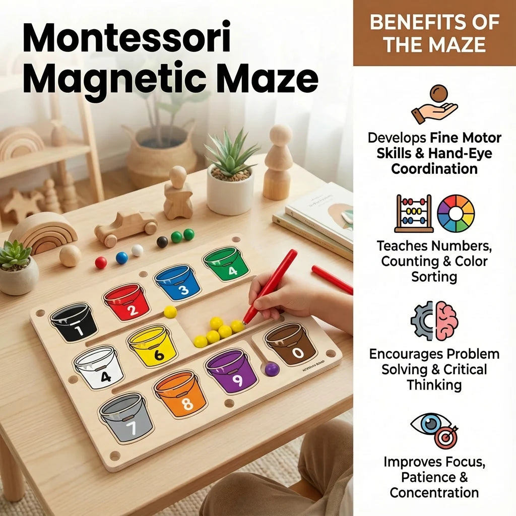 Magnetic Bead Maze Tethered Magnetic Stick Sealed Chamber