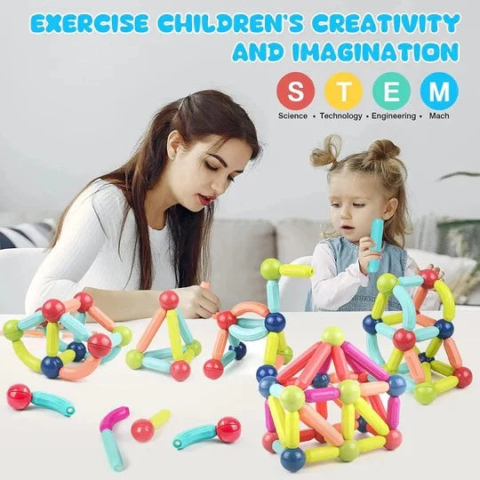 Magnetic Building Blocks Set 98 Pieces STEM