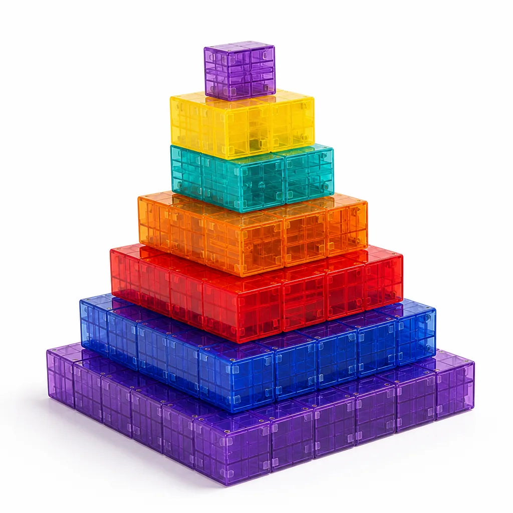 Magnetic Building Blocks Strong Connections Colorful Plastic Pieces