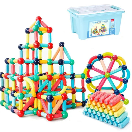 Magnetic Building Set 98-Piece STEM Storage Box