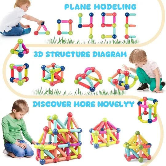 Magnetic Building Set 98-Piece STEM Storage Box