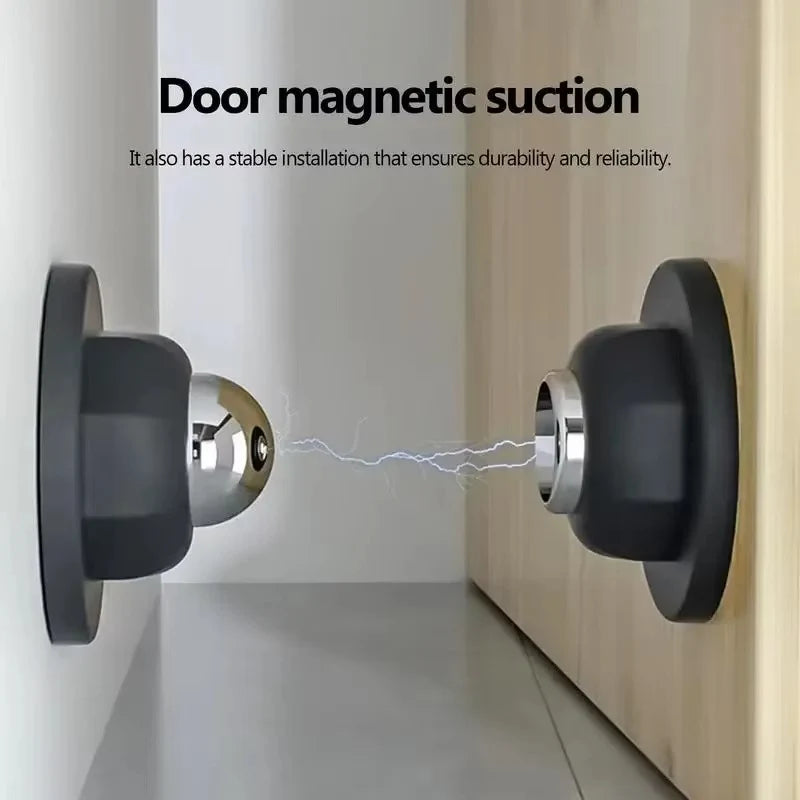 Magnetic Door Stop Stainless Steel Adhesive Backing
