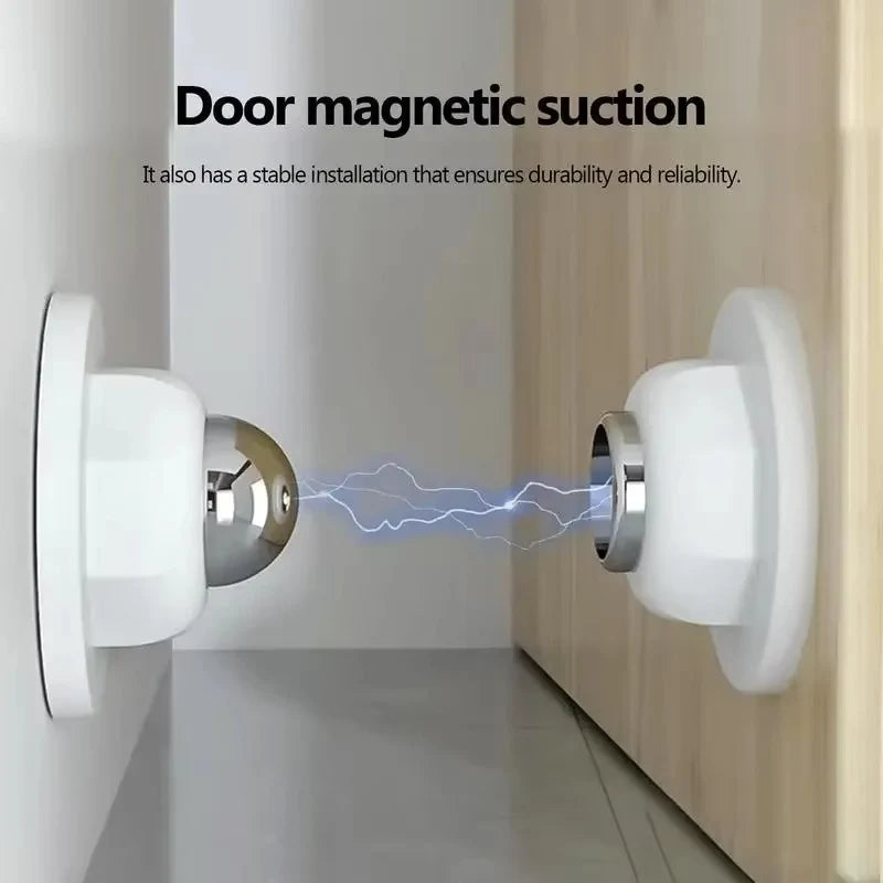 Magnetic Door Stop Stainless Steel Adhesive Backing