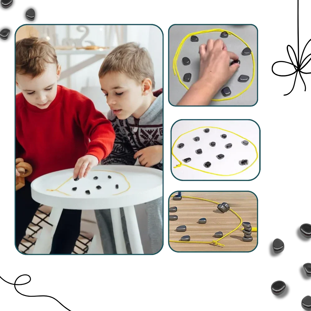 Magnetic Strategy Game Adjustable Rope 20 Pieces