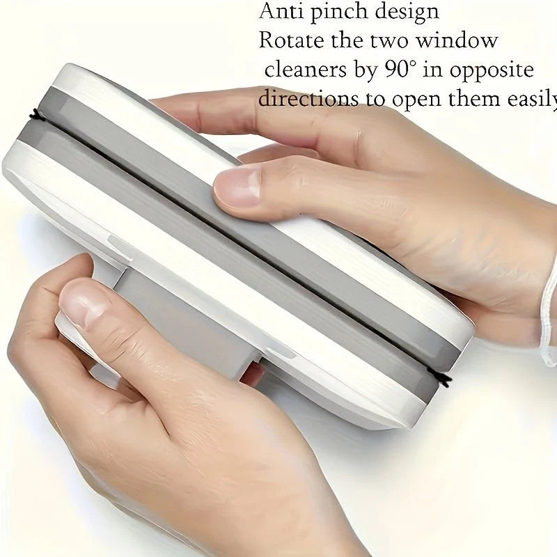 Magnetic Window Cleaner Dual-Sided Soft Pads & Safety Tether