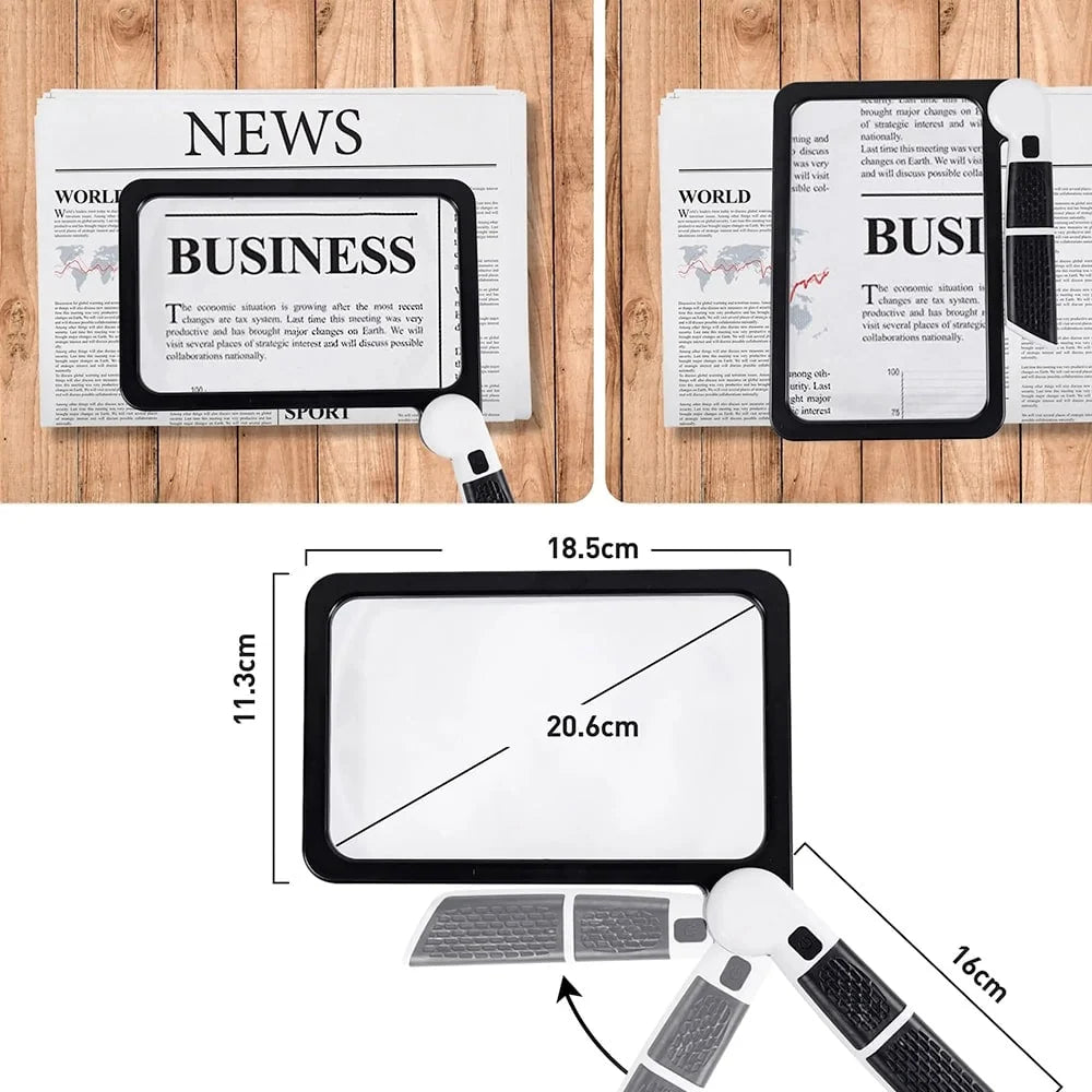 Magnifier 5x Dimmable LED Foldable Design