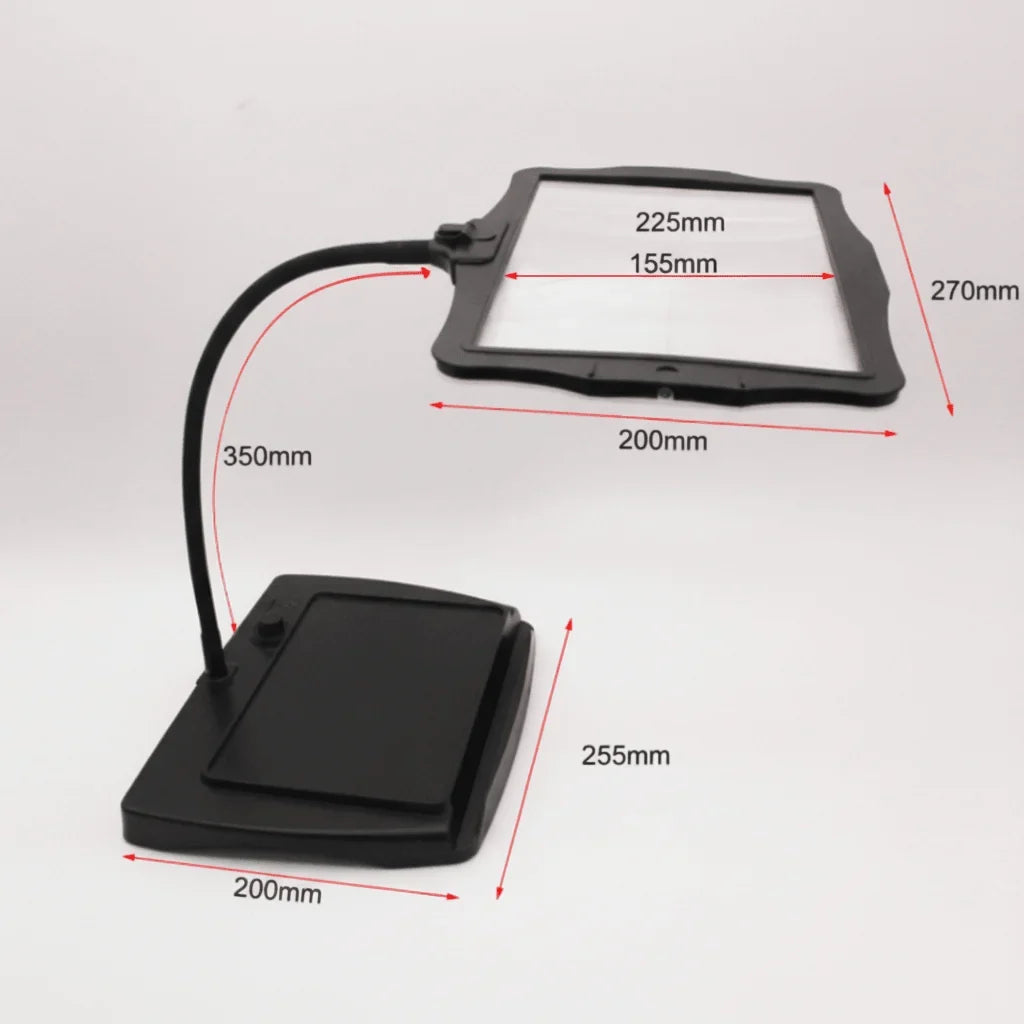 Magnifying Desk Lamp 3× Magnification 12 Integrated LEDs Adjustable Gooseneck