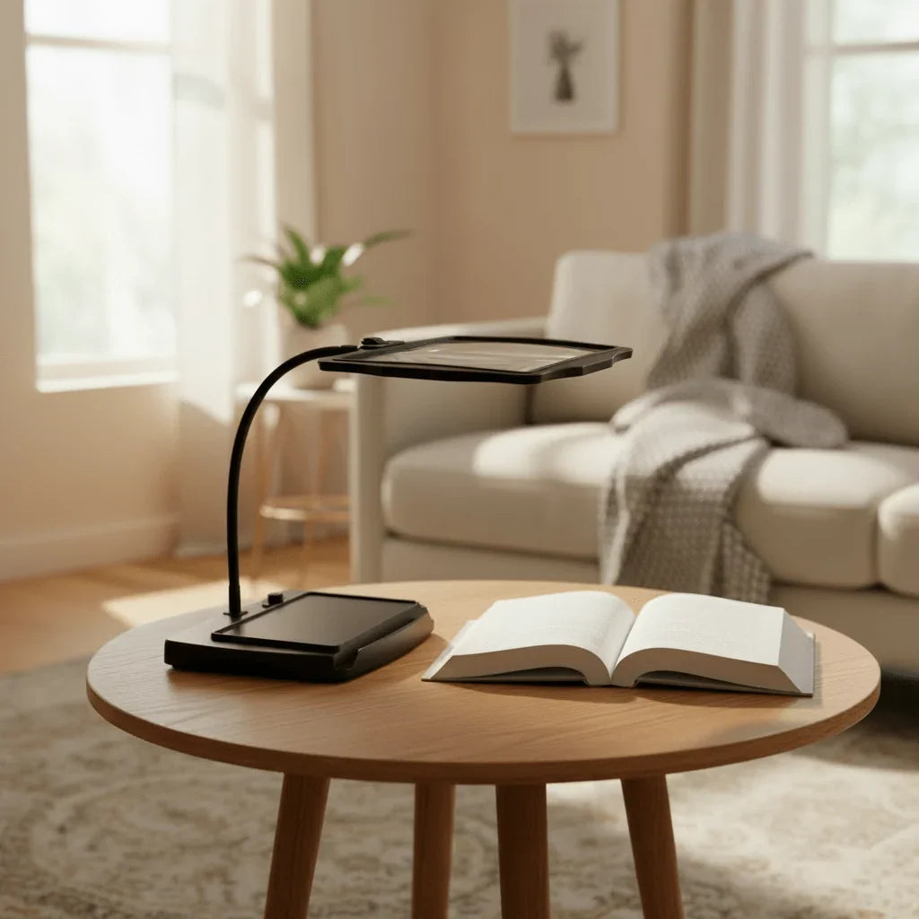 Magnifying Desk Lamp 3× Magnification 12 Integrated LEDs Adjustable Gooseneck