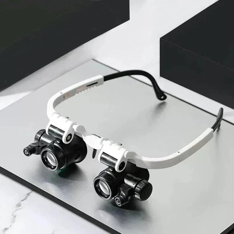 Magnifying Headset Pivoting LED Lights Interchangeable Lenses
