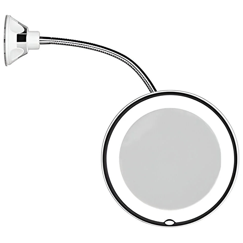 Magnifying Mirror 10x LED Lighting Suction Mount
