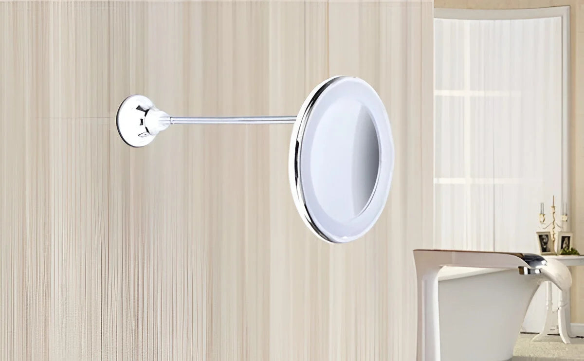 Magnifying Mirror 10x LED Lighting Suction Mount