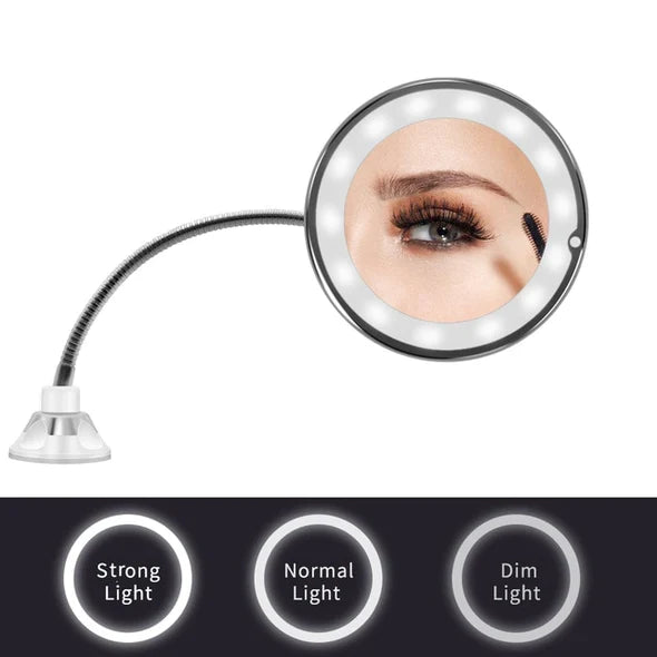 Makeup Mirror 10X Magnification LED Cordless