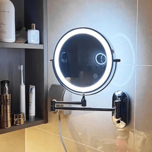 Makeup Mirror Dimmable LED 3x–10x Magnification Rechargeable