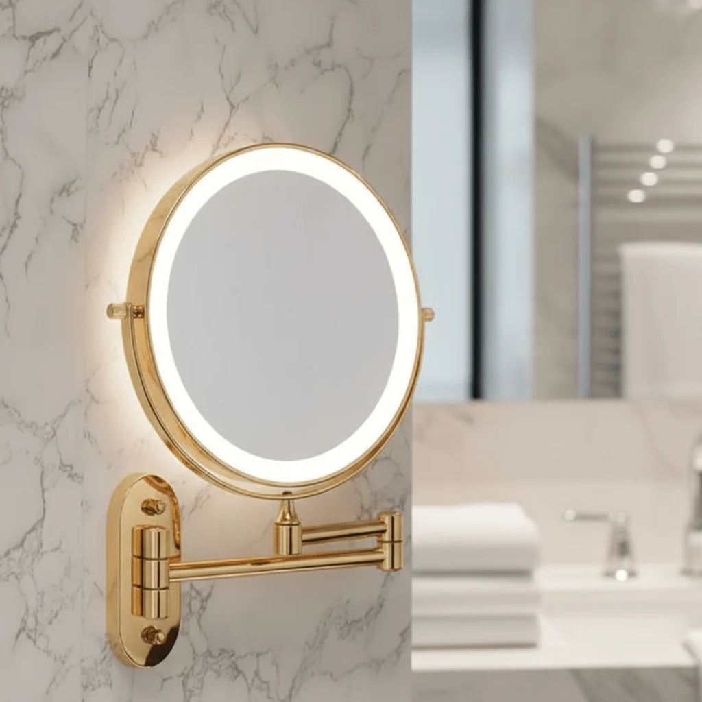 Makeup Mirror LED Ring Light Rechargeable Cordless Magnifying
