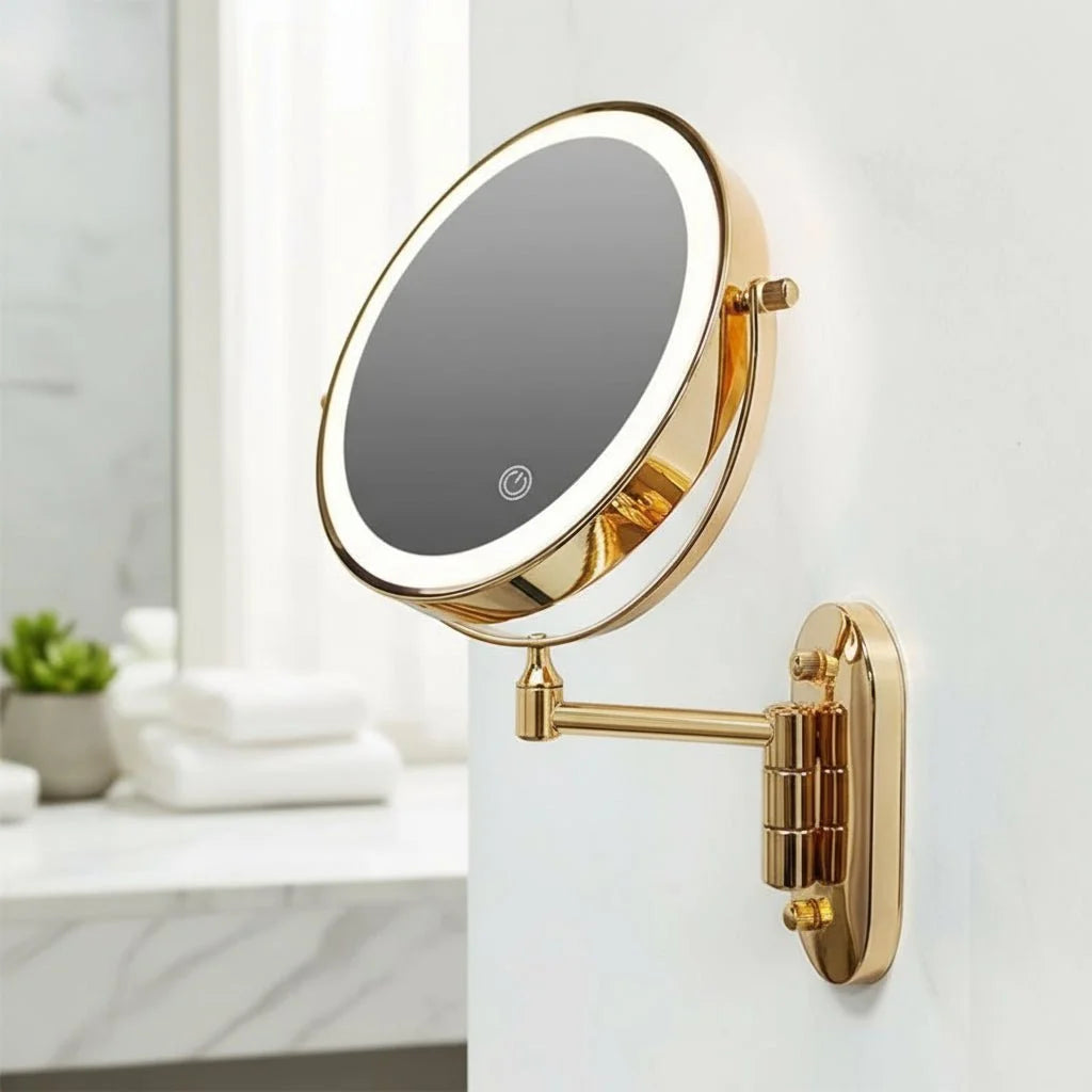 Makeup Mirror LED Ring Light Rechargeable Cordless Magnifying
