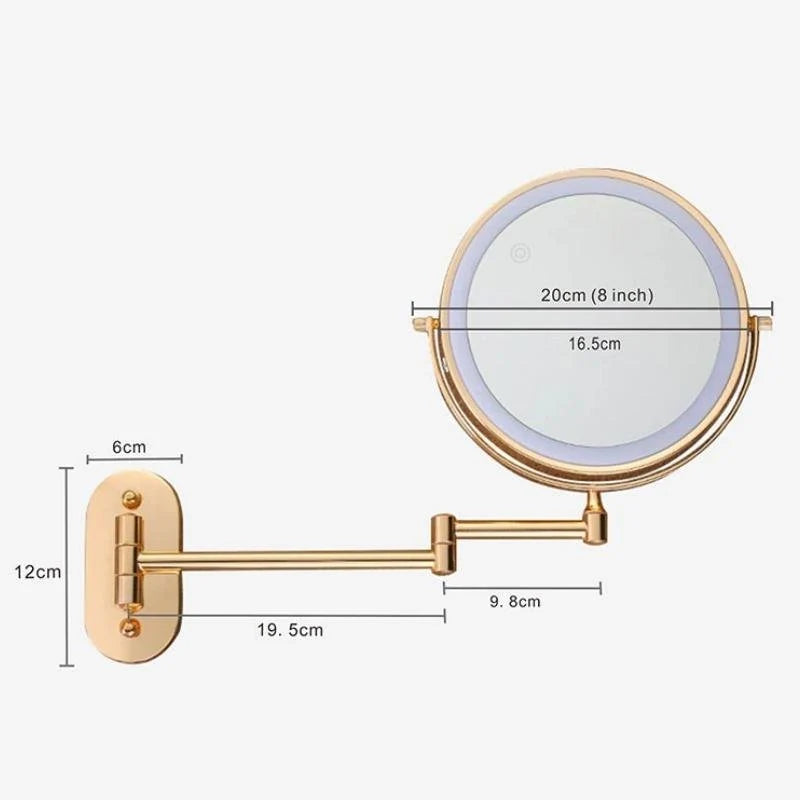 Makeup Mirror LED Ring Light Rechargeable Cordless Magnifying