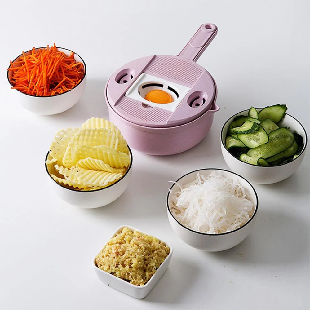 Mandoline Slicer 4 Stainless Steel Blades & Safety Holder