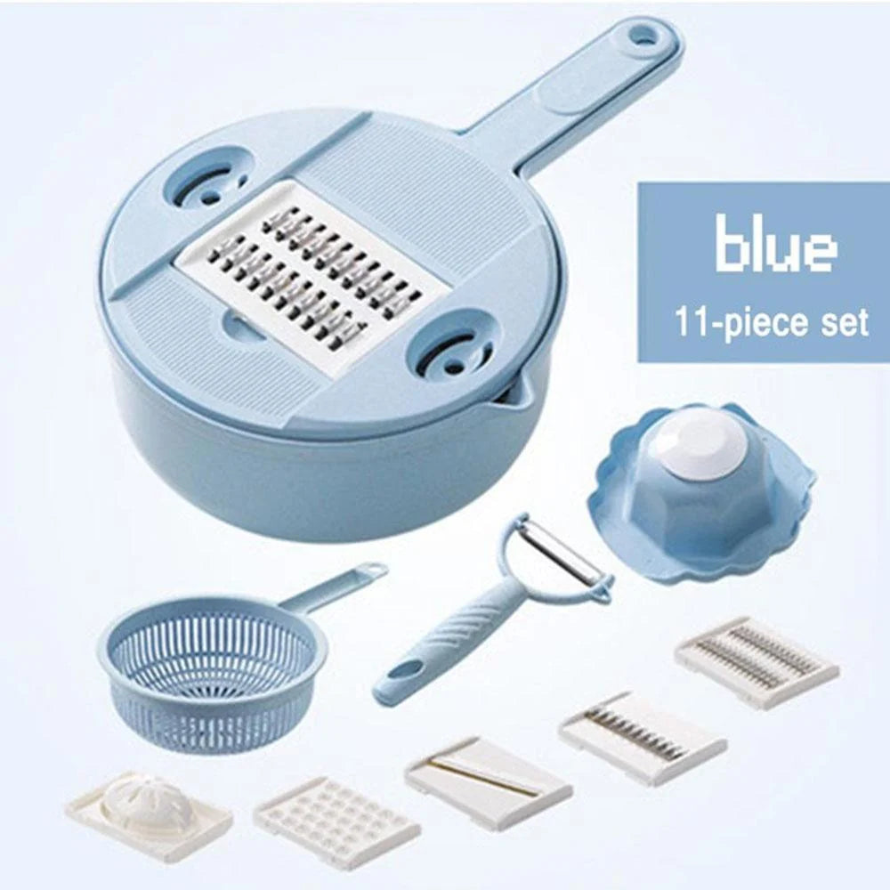 Mandoline Slicer 4 Stainless Steel Blades & Safety Holder