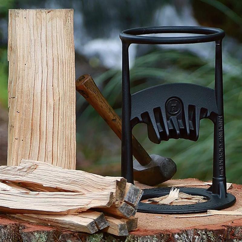 Manual Log Splitter Freestanding Steel Design