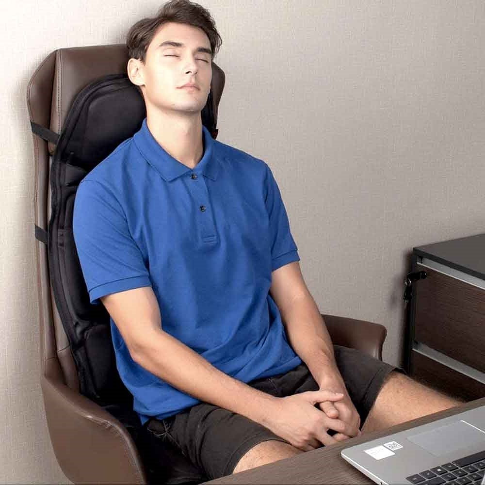Massage Seat Cushion Heated Shiatsu Vibration Dual Power